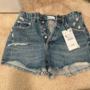 Zara high rise shorts
